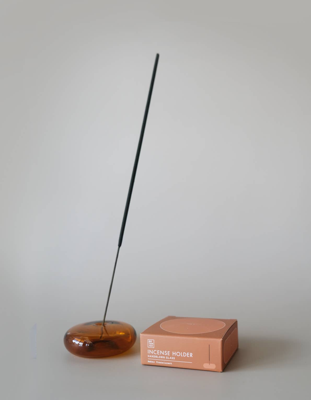 Bubble Incense Holder | Translucent Variations: Amber Glass