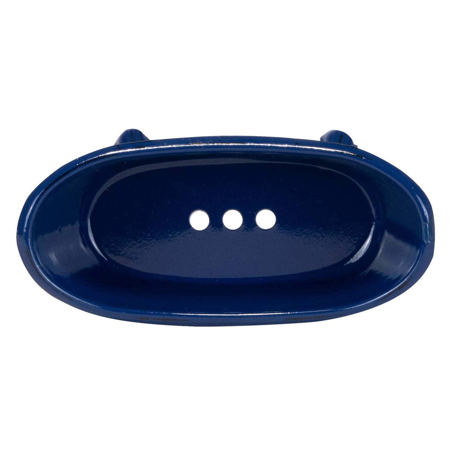 Navy Blue Distressed Enamel Bathtub Soap Dish