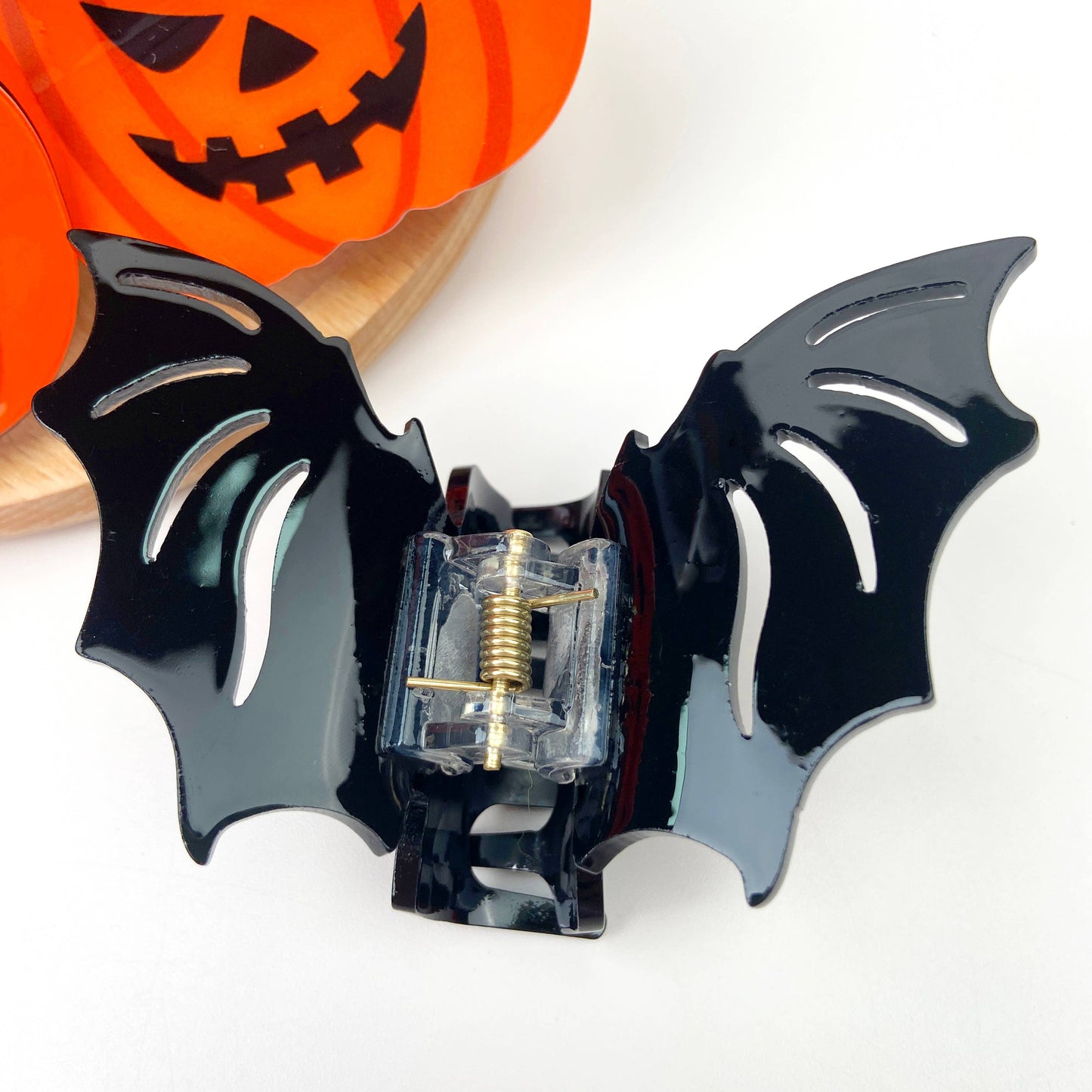 Halloween bat hair clip: Black