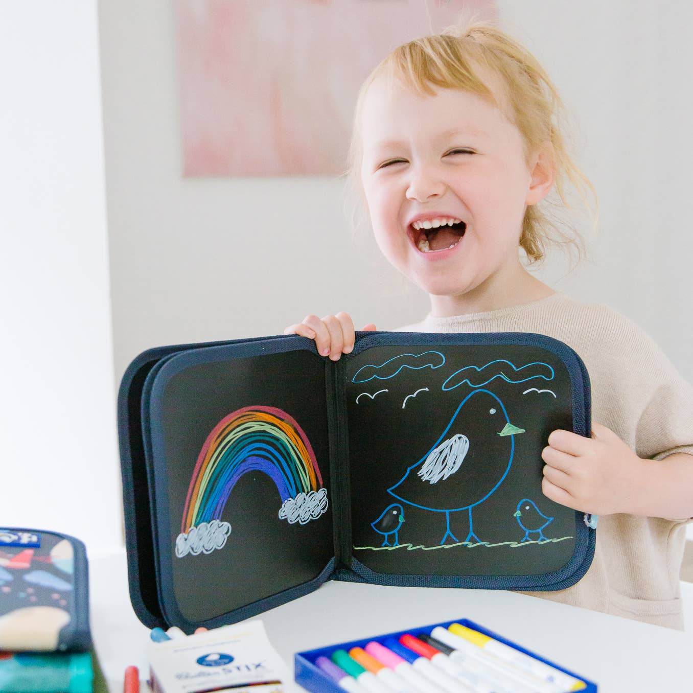 Spaceship Activity Dry Erase Book Christmas Gift for Kids