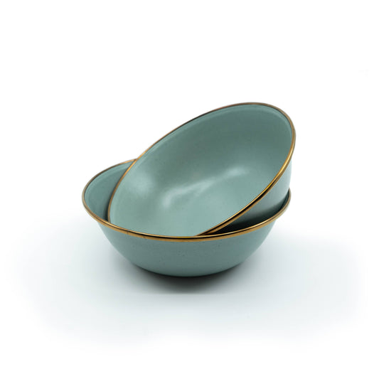 Enamel Bowl (Set of 2): Mint