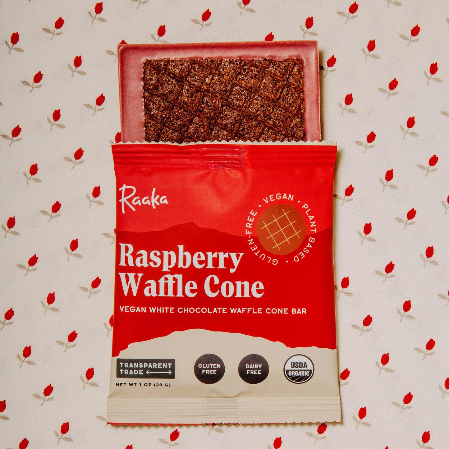 Raspberry White Chocolate Waffle Cone Bar - Valentine's