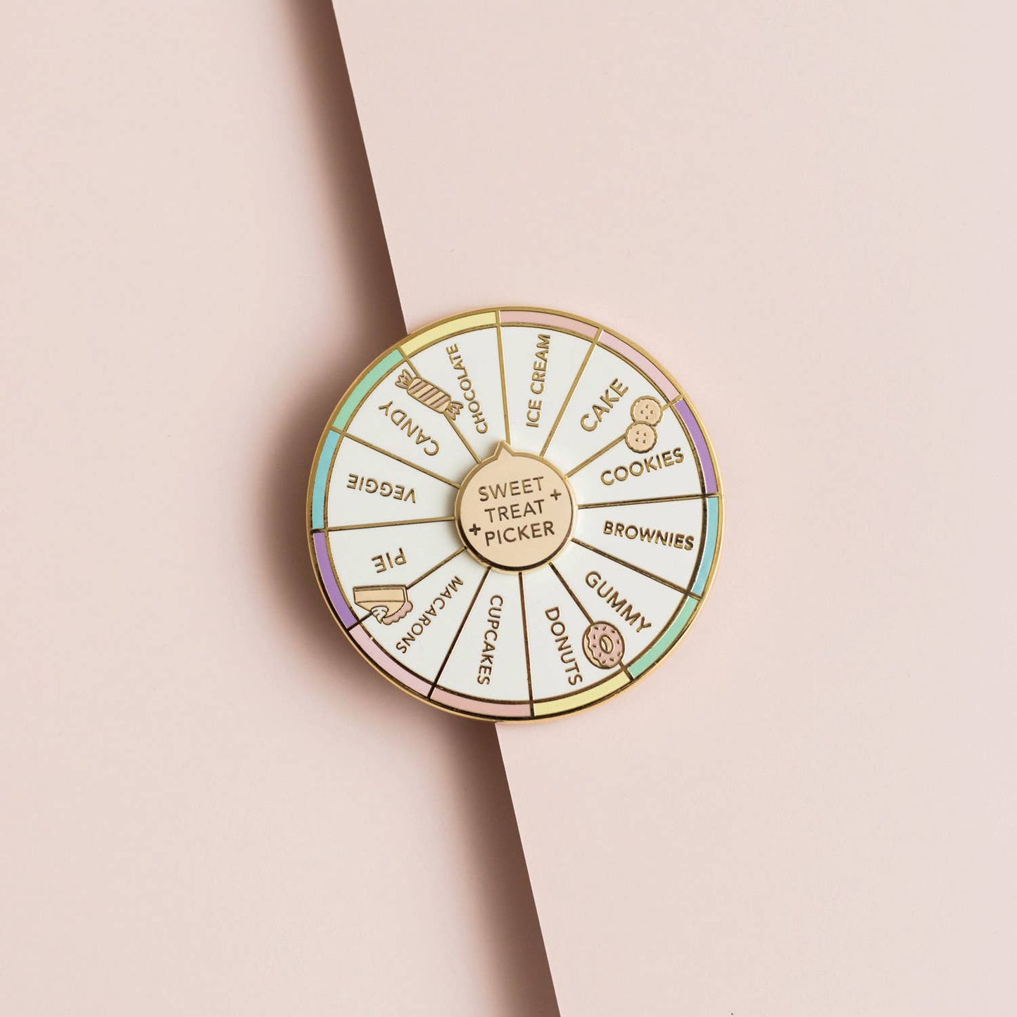 Sweet Treat Picker Spinning Enamel Pin, Interactive Pin