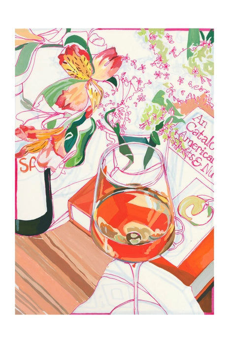 "Orange Wine" Floral Signed Archival Giclee Print