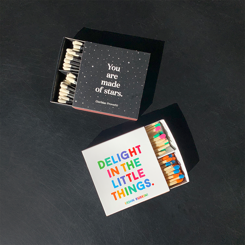 Matchboxes - X317 - Delight Little Things (John Ruskin)