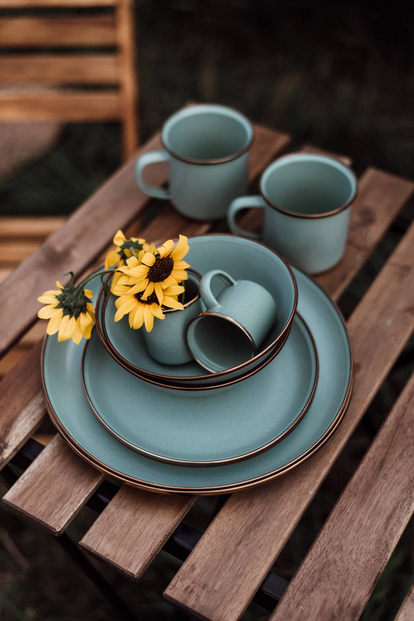 Enamel Bowl (Set of 2): Mint