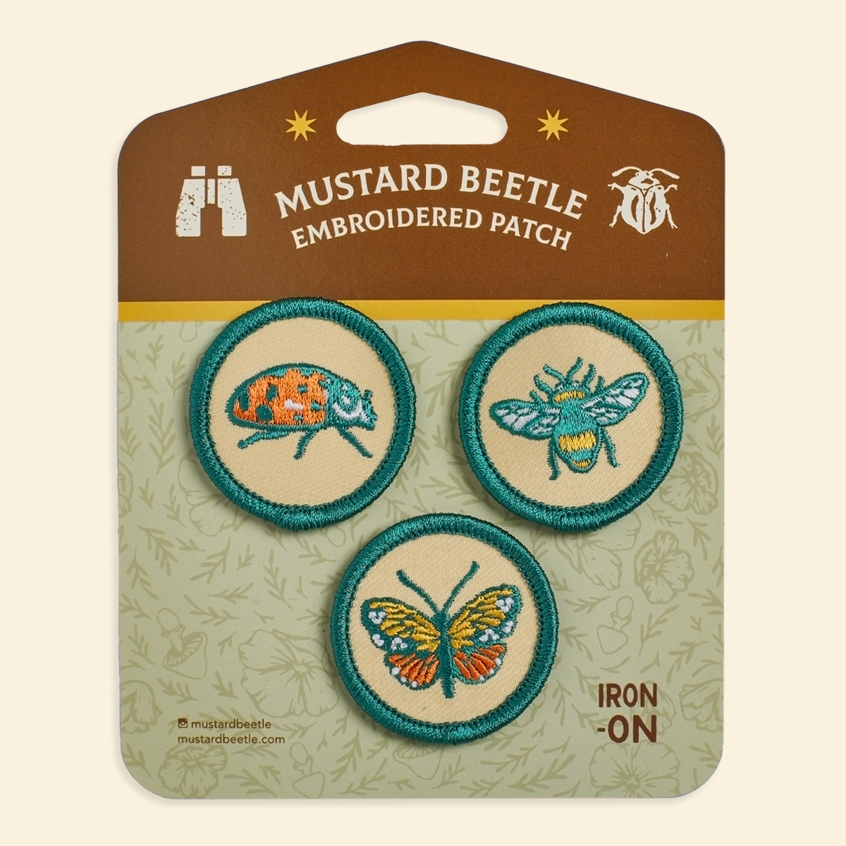 Iron on Patch: Insect Badges