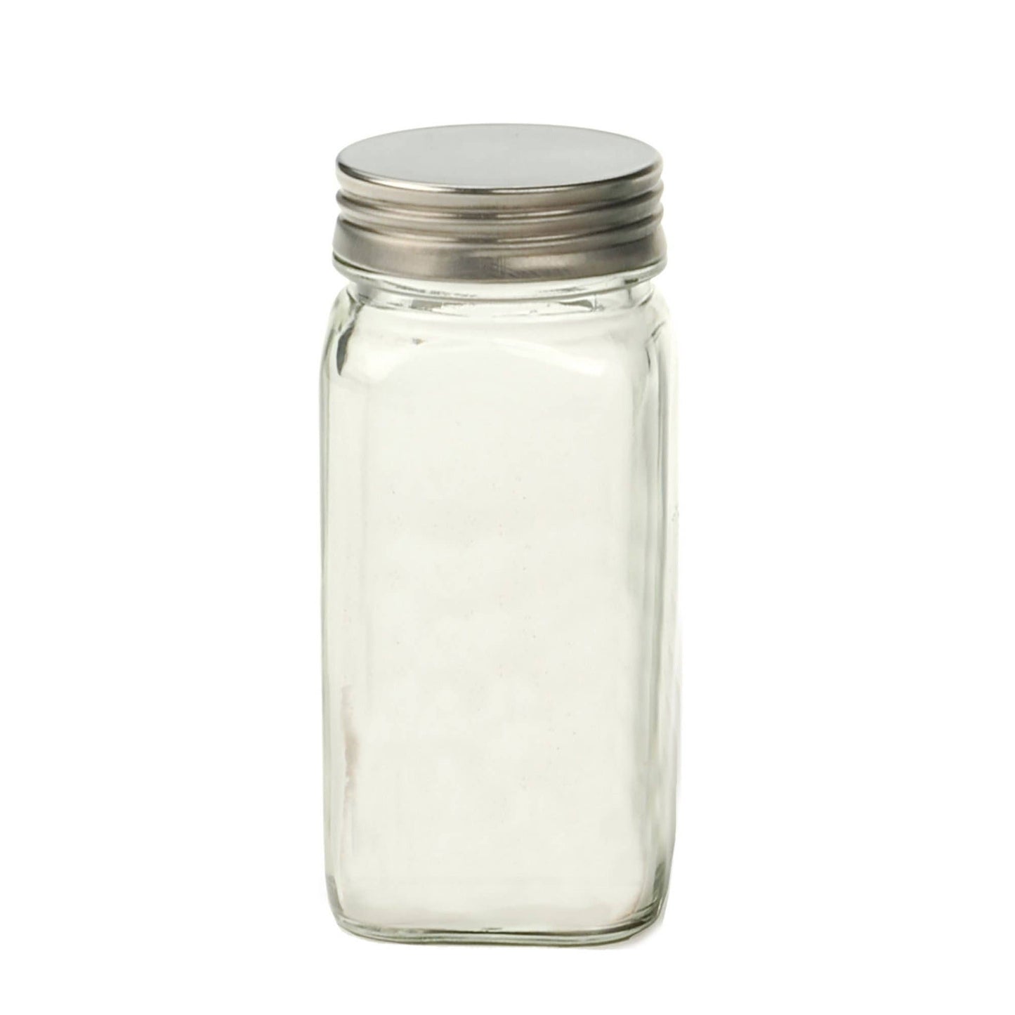 Glass Bottle - Square - Clear - 4Oz