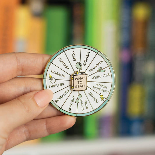 What To Read Spinning Enamel Pin, Interactive Pin