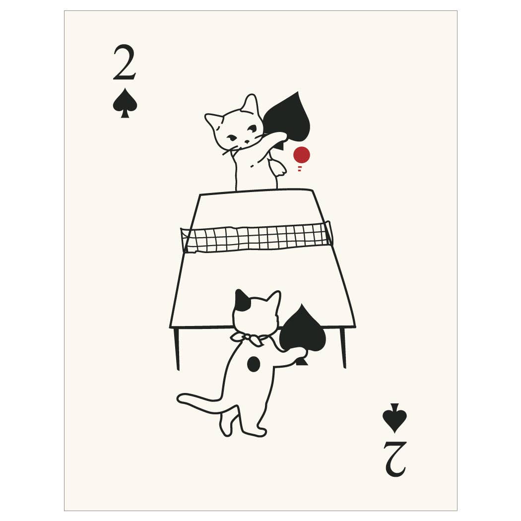 2.5'' x 3.5'' Cats Playing Ping Pong Magnet