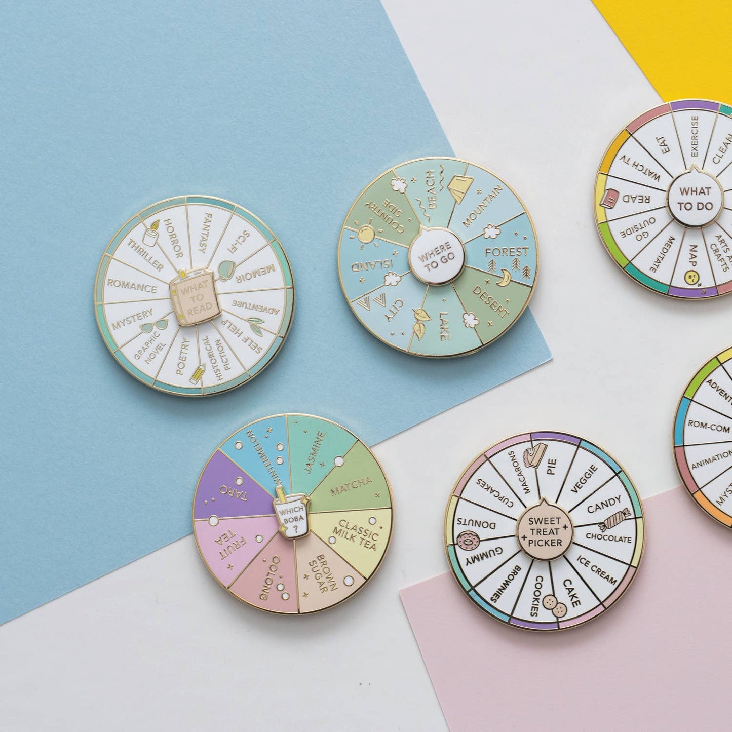 Sweet Treat Picker Spinning Enamel Pin, Interactive Pin