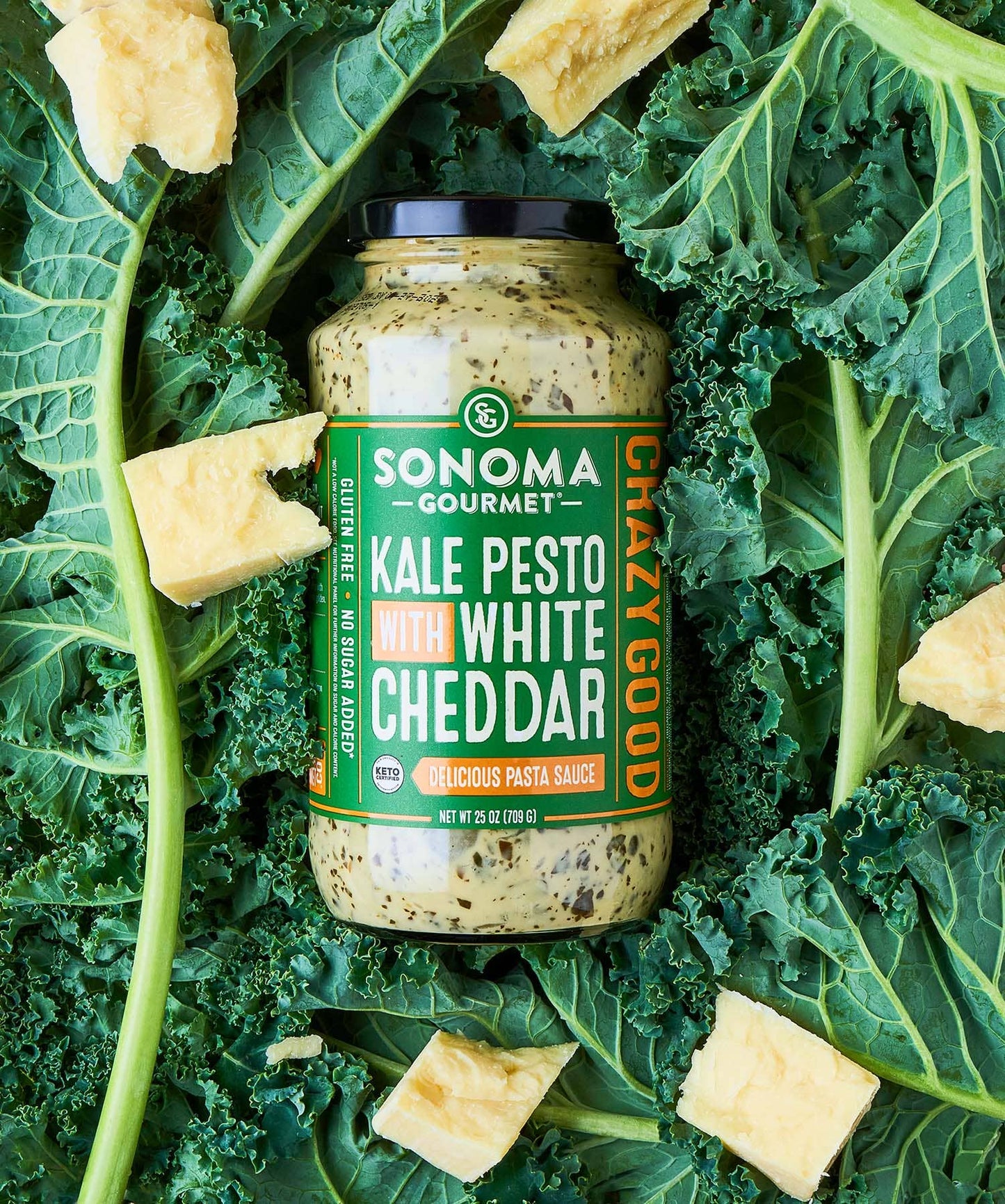 Kale Pesto With White Cheddar Pasta Sauce: 25 oz