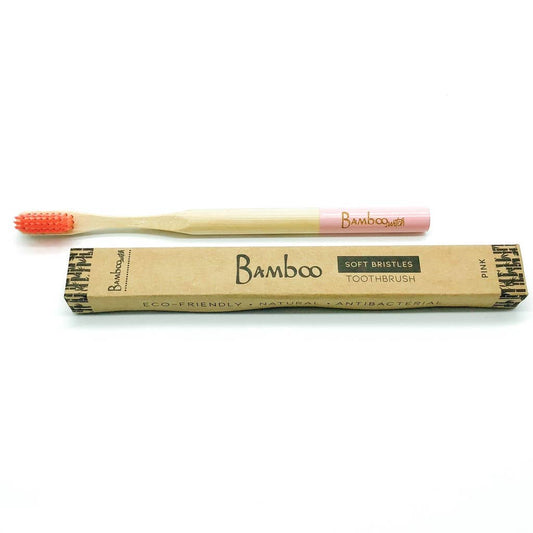 Bamboo Adult Toothbrush - Pink