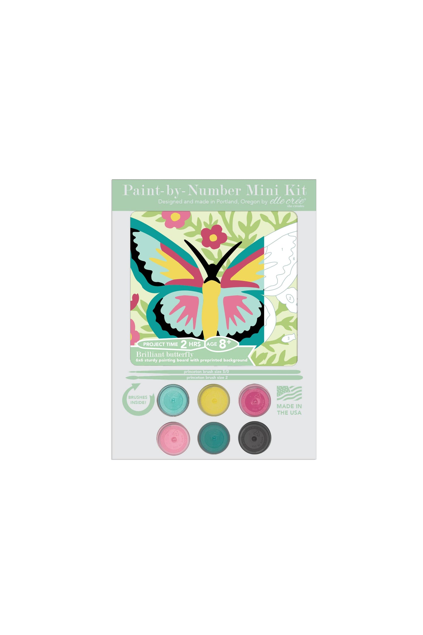 KIDS MINI Brilliant Butterfly Paint-by-Number Kit
