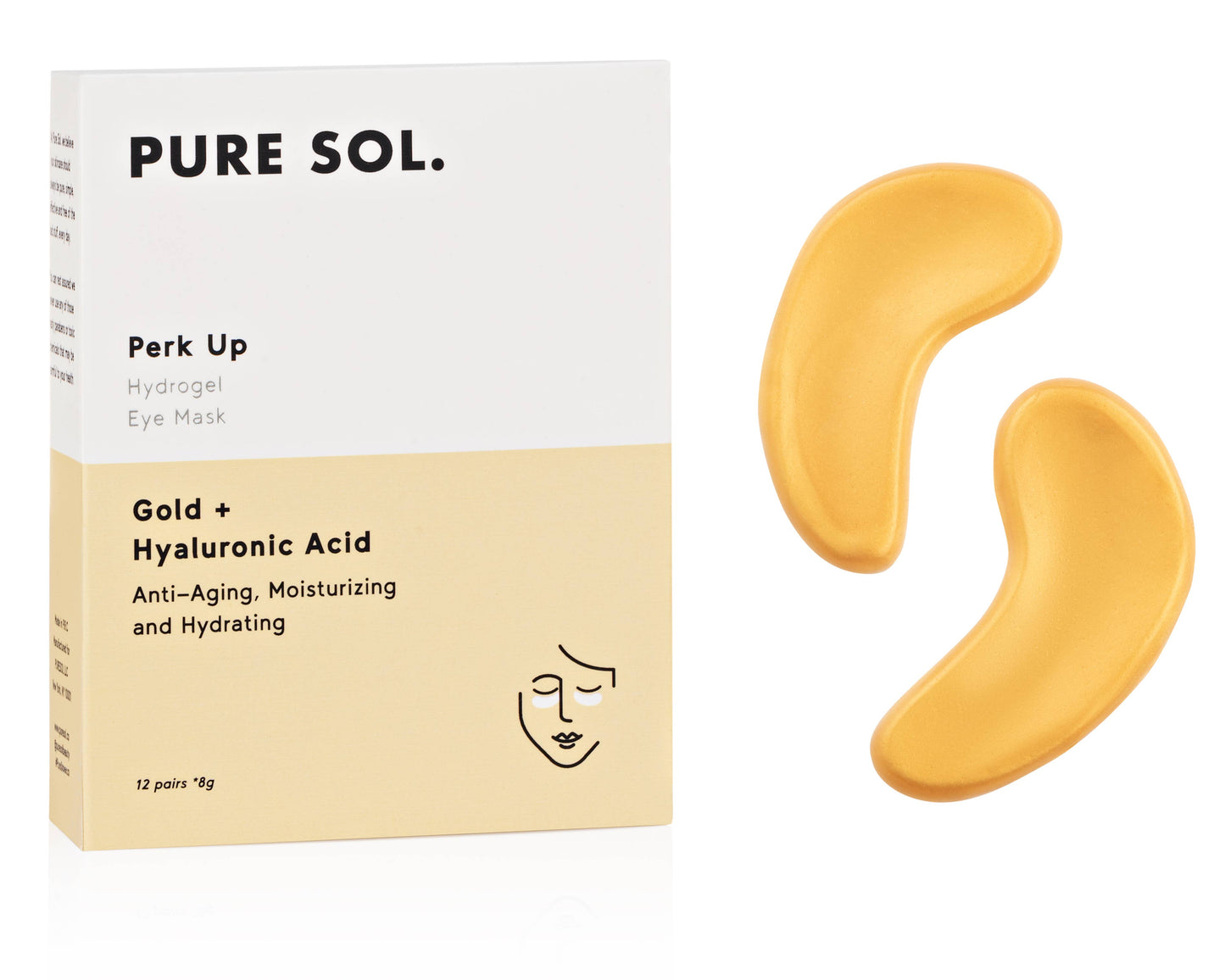 Perk Up - Gold and Hyaluronic Acid Eye Mask-SET