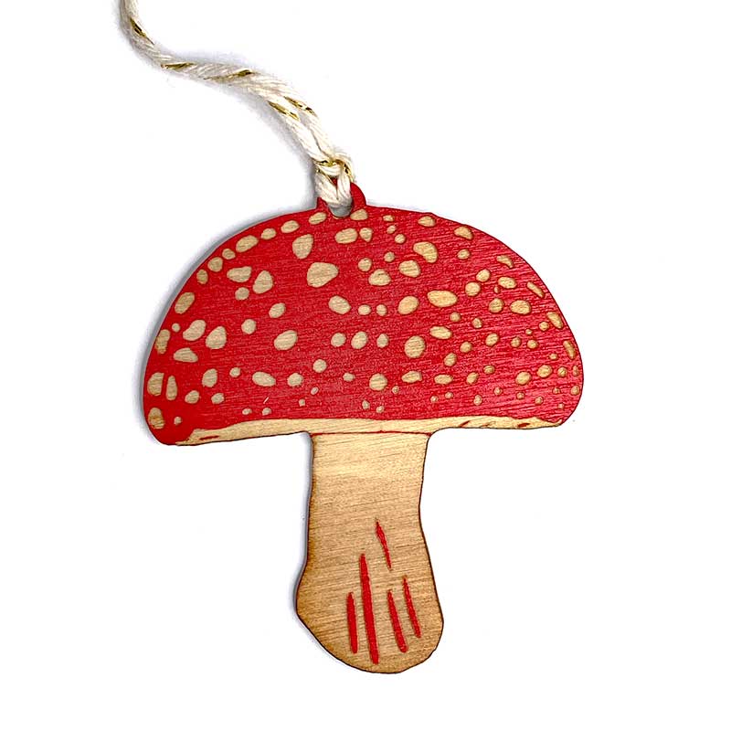 Amanita Mushroom Ornament: Small