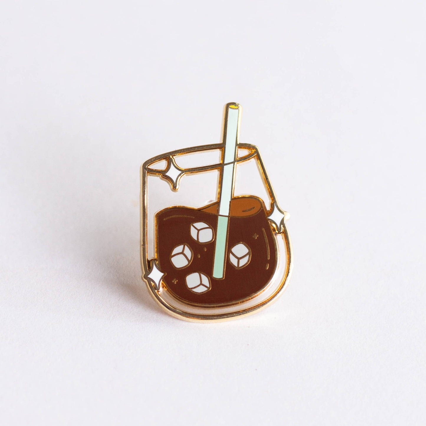 Iced Coffee Enamel Pin