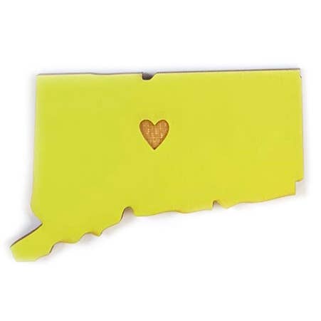 Connecticut Heart Magnet - Spring Green