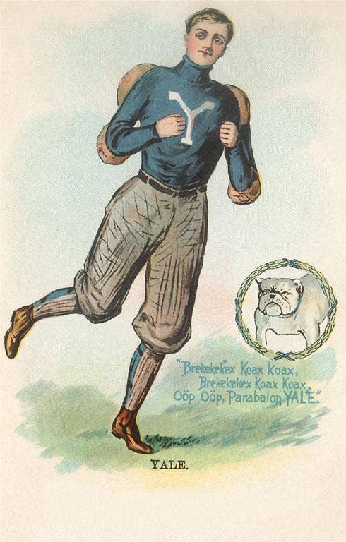 Vintage Yale Athlete with Fight Song Art Print