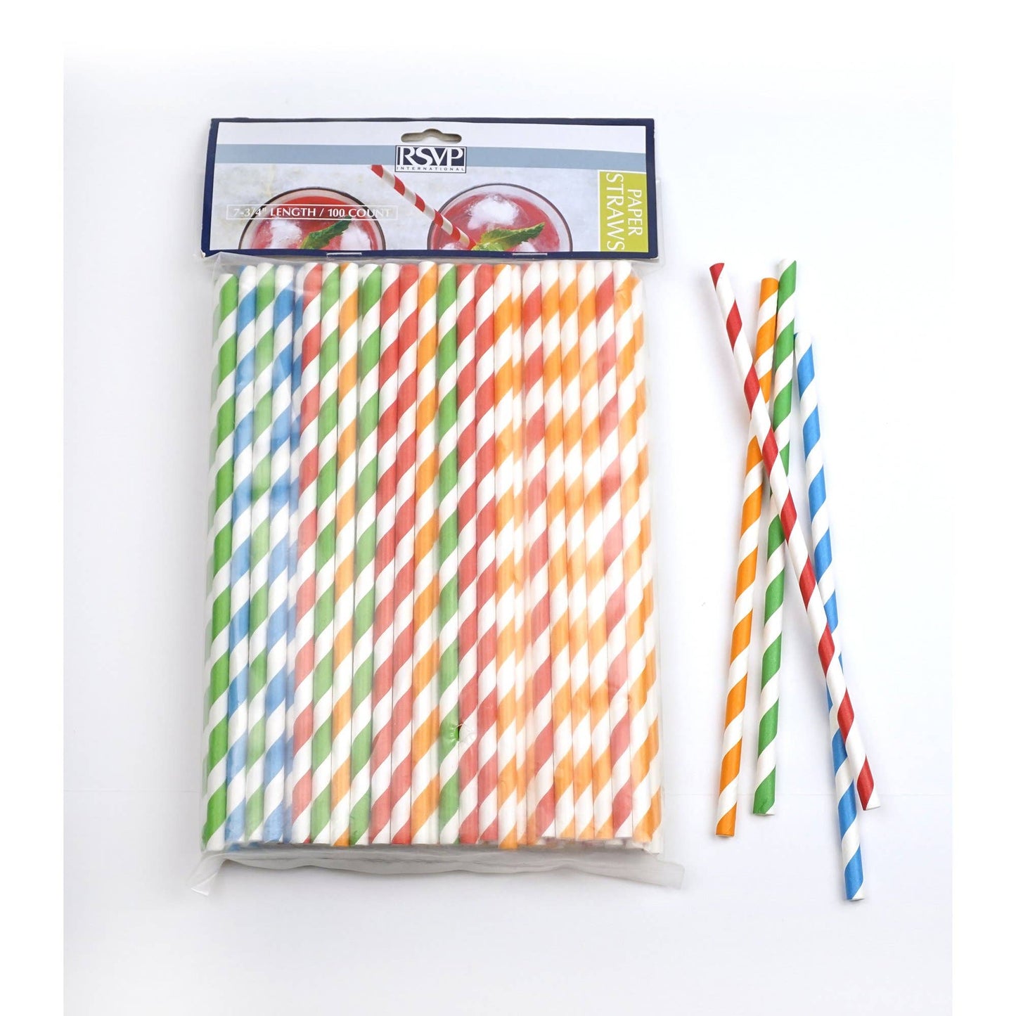 Paper Straw - Stripe - 100 Ct