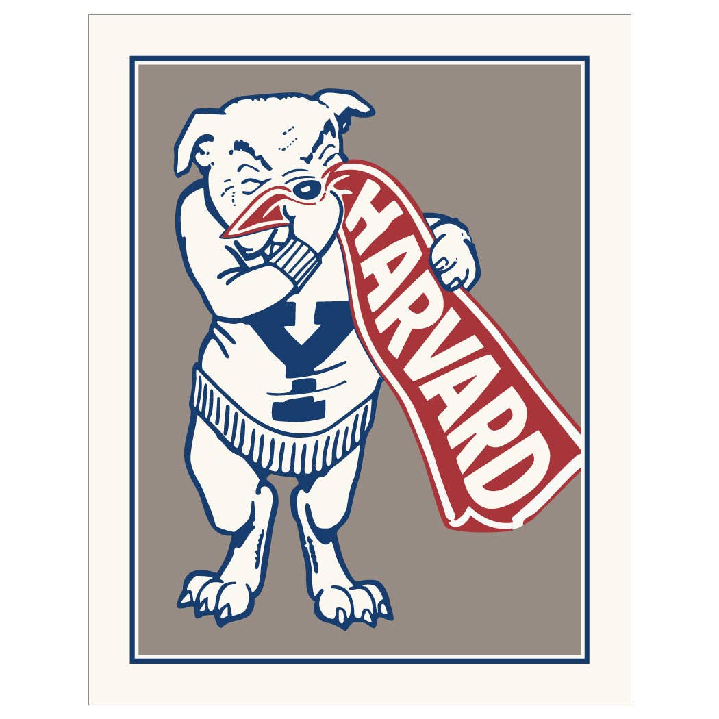 2.5'' x 3.5 Yale Bulldog & Harvard Banner Magnet