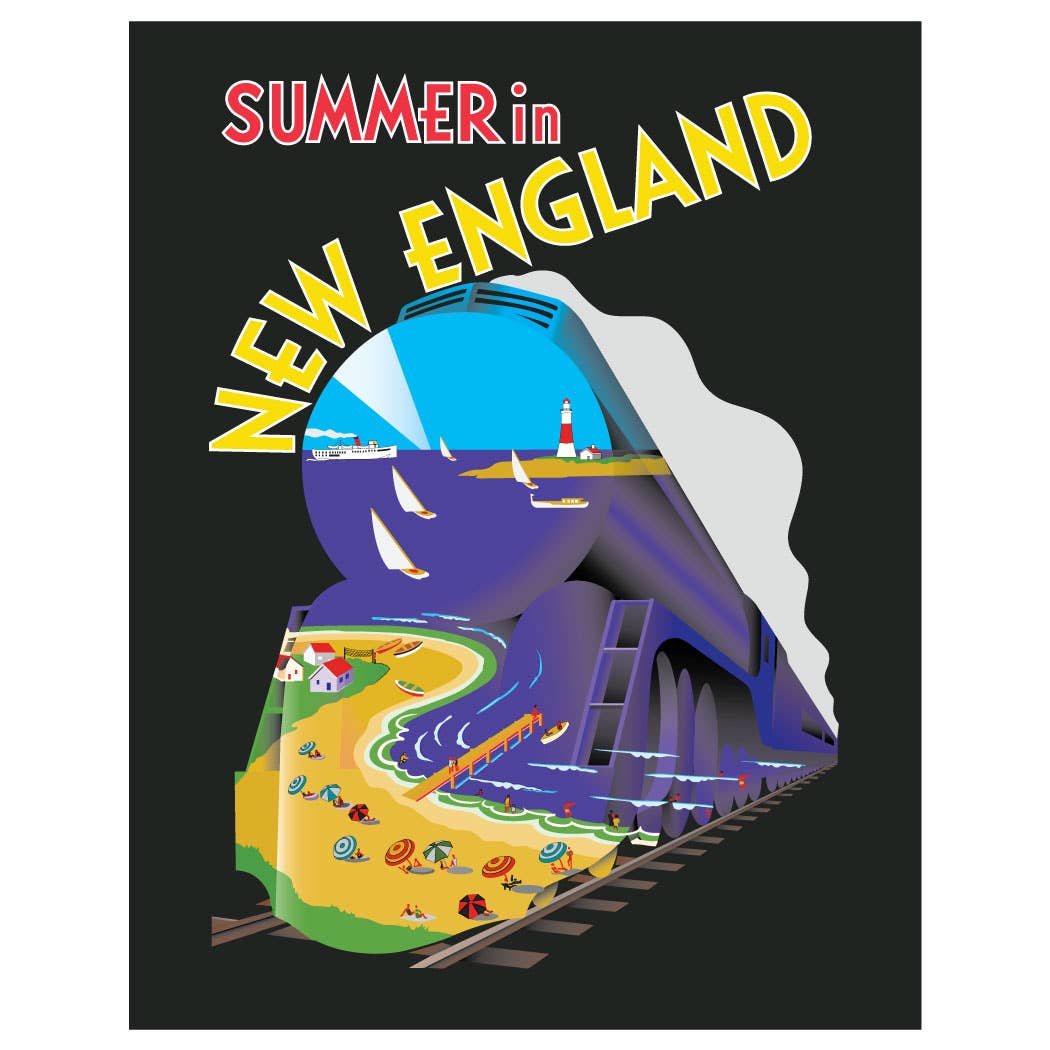 2.5'' x 3.5'' Summer in New England Travel Magnet