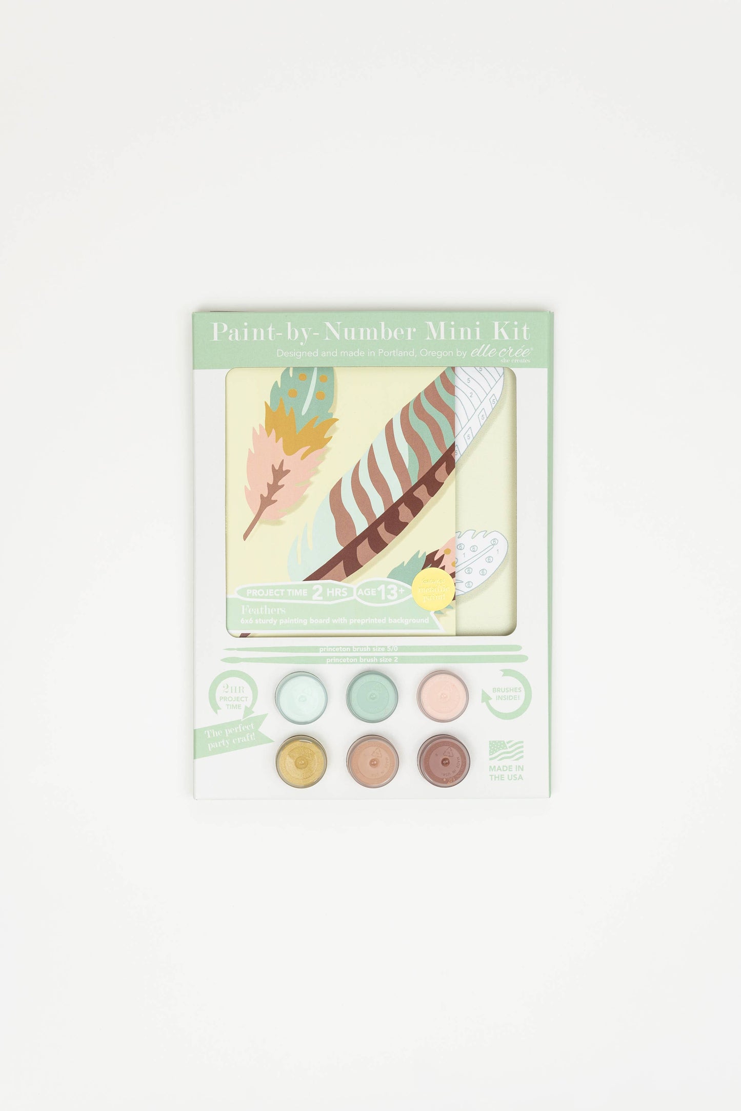 Feathers MINI Paint-by-Number Kit