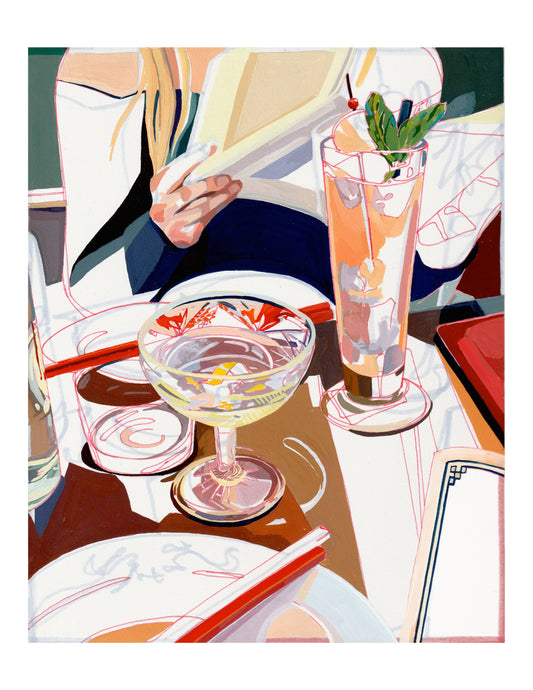 "Martini with a Twist" Cocktails in New York Giclee Print