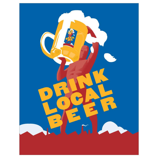 2.5'' x 3.5'' Drink Local Beer Giant  Magnet