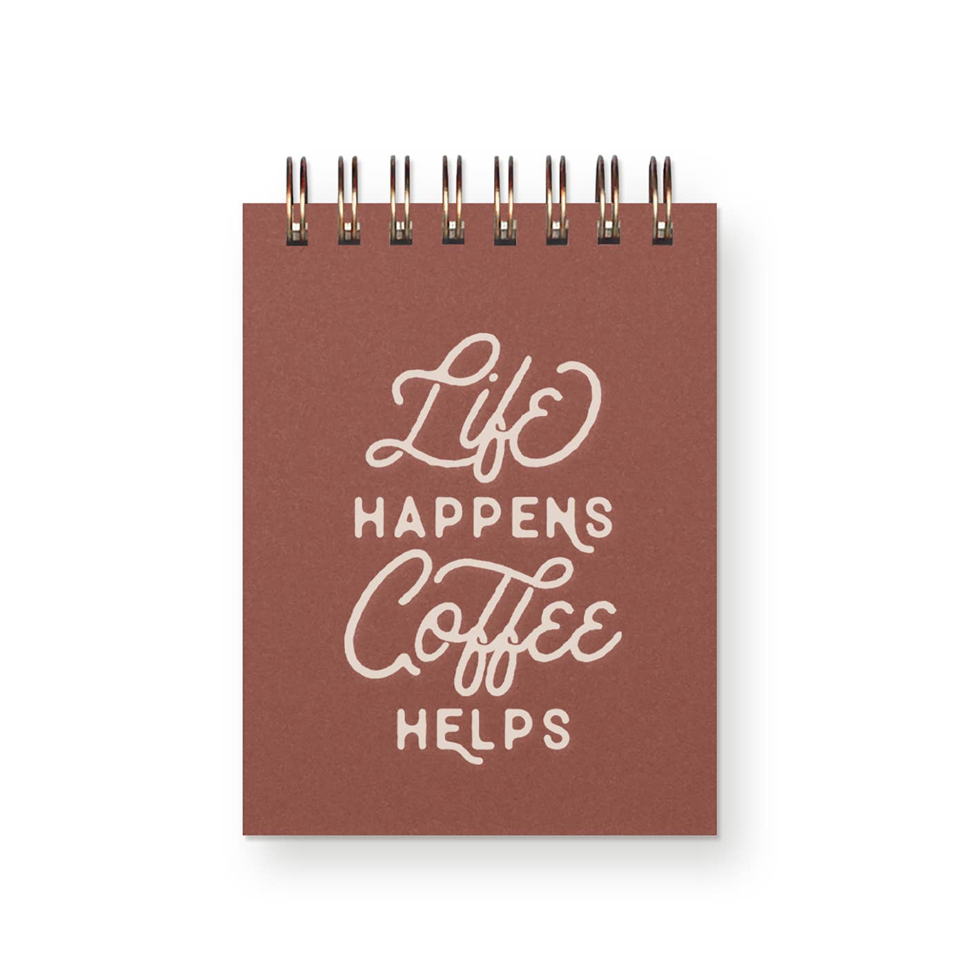 Life Coffee Mini Jotter Notebook - Terracotta
