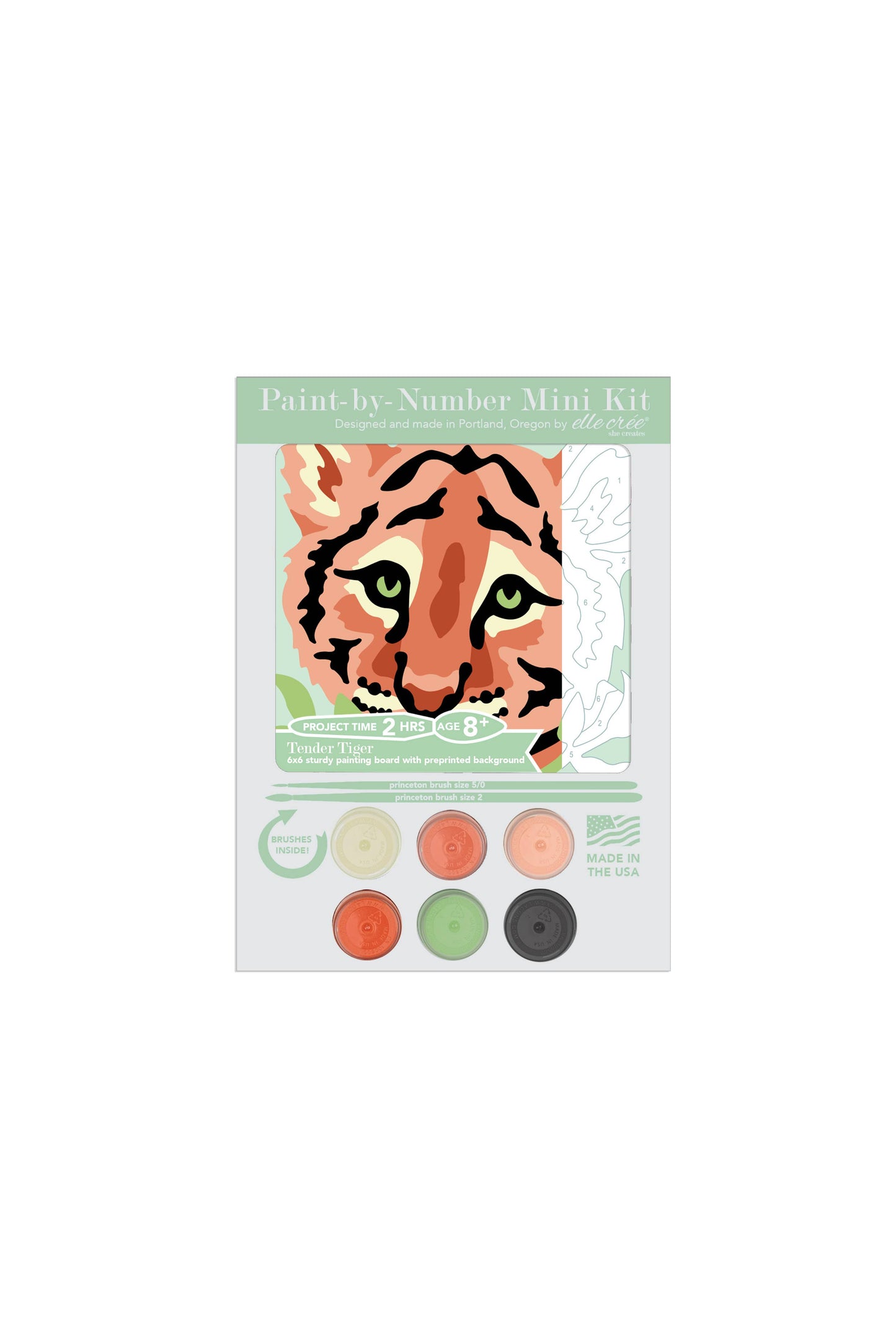 KIDS MINI Tender Tiger Paint-by-Number Kit