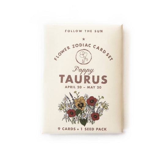 Flower Zodiac Sticker Card Set - Taurus (Apr 20 - May 20)