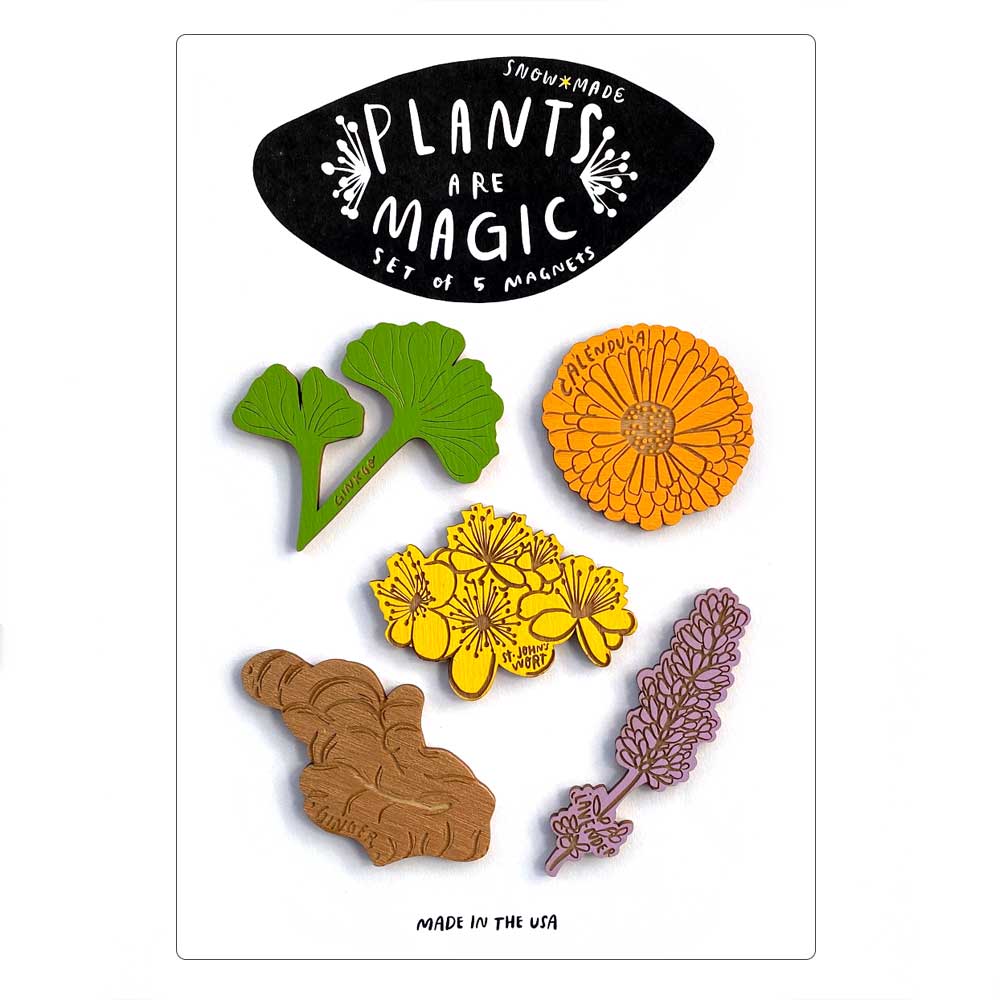 Healing Plants Magnets - Set of 5