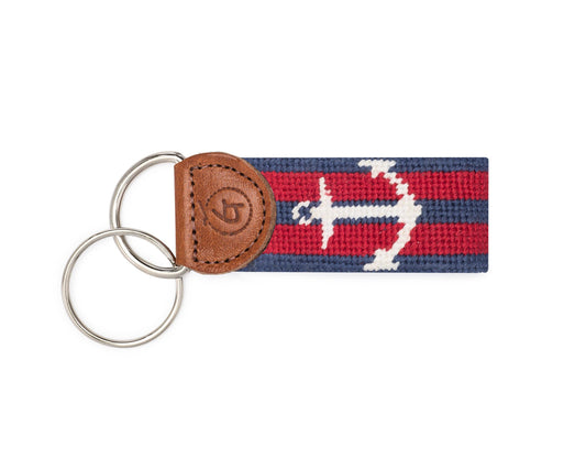 Anchor Needlepoint Keychain