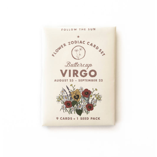 Flower Zodiac Sticker Card Set - Virgo (Aug 23 - Sept 22)